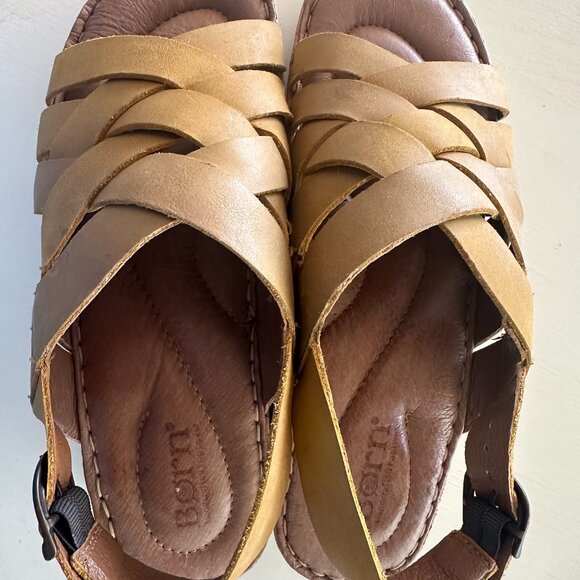 Born leather sandals, like new, mustard Size 8/39 - Picture 3 of 3